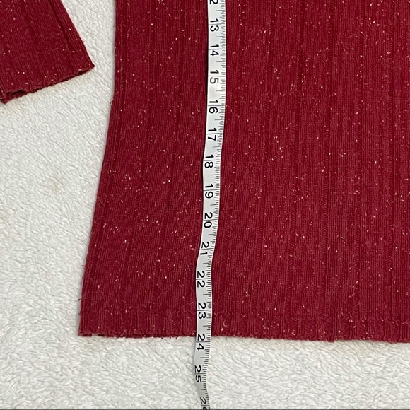 Ilanco Vintage Red Cotton Turtle Neck Sweater Women Size M - Picture 6 of 7